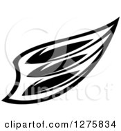 Clipart Of A Black And White Feathered Wing 18 Royalty Free Vector Illustration