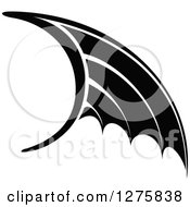 Clipart Of A Black And White Bat Wing Royalty Free Vector Illustration