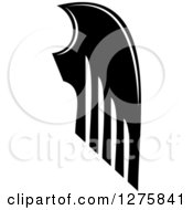 Clipart Of A Black And White Wing 2 Royalty Free Vector Illustration