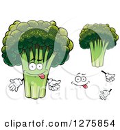 Clipart Of Broccoli And Body Parts Royalty Free Vector Illustration