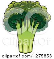 Clipart Of A Broccoli Crown Royalty Free Vector Illustration