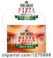 Clipart Of The Best Pizza Delivery Hot And Tasty Designs Royalty Free Vector Illustration