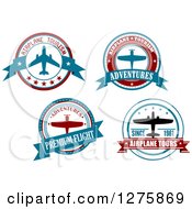 Poster, Art Print Of Red White And Blue Airplane Tour Designs