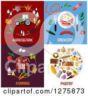 Poster, Art Print Of Agriculture Grocery Farming And Pastry Designs