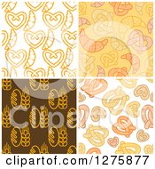 Clipart Of Bread Soft Pretzel And Croissant Backgrounds 2 Royalty Free Vector Illustration