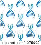 Clipart Of A Seamless Gradient Blue DNA Background Pattern Royalty Free Vector Illustration