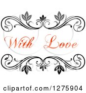 Clipart Of A Red With Love Text And Black Borders 3 Royalty Free Vector Illustration