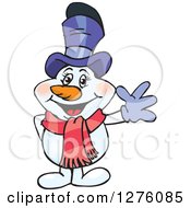 Poster, Art Print Of Happy Mrs Snowman Waving