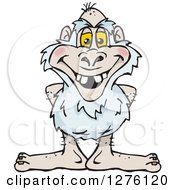 Clipart Of A Happy Yeti Royalty Free Vector Illustration