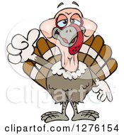 Poster, Art Print Of Happy Turkey Bird Holding A Thumb Up