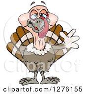 Poster, Art Print Of Happy Turkey Bird Waving