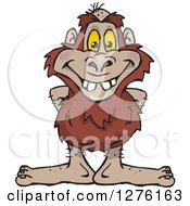 Clipart Of A Bigfoot Yowie Royalty Free Vector Illustration by Dennis Holmes Designs