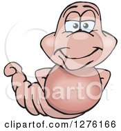 Clipart Of A Happy Earthworm Royalty Free Vector Illustration