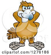 Clipart Of A Happy Wedge Tailed Eagle Royalty Free Vector Illustration by Dennis Holmes Designs