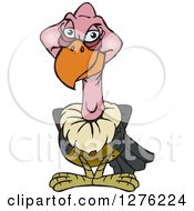 Clipart Of A Vulture Grinning Royalty Free Vector Illustration by Dennis Holmes Designs