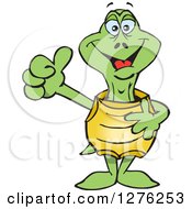 Poster, Art Print Of Happy Turtle Holding A Thumb Up