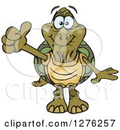 Poster, Art Print Of Happy Old Tortoise Holding A Thumb Up