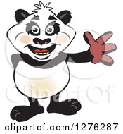 Poster, Art Print Of Happy Panda Waving
