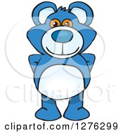 Poster, Art Print Of Blue Teddy Bear Standing