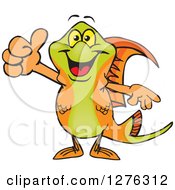 Clipart Of A Happy Swordtail Fish Holding A Thumb Up Royalty Free Vector Illustration by Dennis Holmes Designs