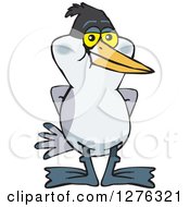 Clipart Of A Tern Bird Royalty Free Vector Illustration