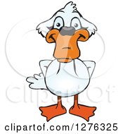 Clipart Of A Happy Mute Swan Royalty Free Vector Illustration by Dennis Holmes Designs