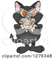 Clipart Of A Tasmanian Devil Standing Royalty Free Vector Illustration by Dennis Holmes Designs