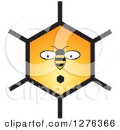 Poster, Art Print Of Surprised Bee And Honeycomb Face