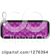 Poster, Art Print Of Black And Purple Snowflake Patterned Christmas Retail Or Gift Tag