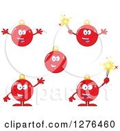 Red Christmas Bauble Ornament Characters 2