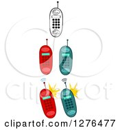 Poster, Art Print Of Black And White And Colored Cell Phones