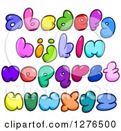 Poster, Art Print Of Colorful Cartoon Comic Bubble Lowercase Alphabet Letters