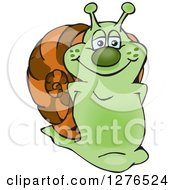 Poster, Art Print Of Happy Green Snail