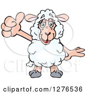 Poster, Art Print Of Happy Sheep Holding A Thumb Up