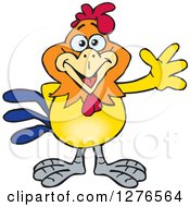Poster, Art Print Of Happy Rooster Waving