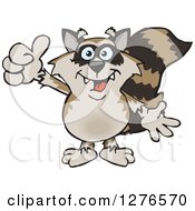 Poster, Art Print Of Happy Raccoon Holding A Thumb Up
