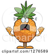 Poster, Art Print Of Scared Screaming Pineapple Character