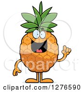 Poster, Art Print Of Happy Pineapple Character With An Idea