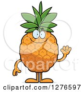 Poster, Art Print Of Friendly Waving Pineapple Character