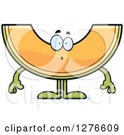 Clipart Of A Surprised Gasping Cantaloupe Melon Character Royalty Free Vector Illustration