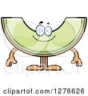 Clipart Of A Happy Honeydew Melon Character Royalty Free Vector Illustration