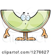 Clipart Of A Surprised Gasping Honeydew Melon Character Royalty Free Vector Illustration