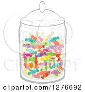 Poster, Art Print Of Jar Full Of Colorful Wrapped Candy