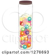Jar Full Of Colorful Gum Balls