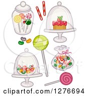 Poster, Art Print Of Sweets And Candy In Jars And Bags