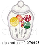 Poster, Art Print Of Lolipops In A Candy Jar