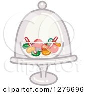 Poster, Art Print Of Bowl Of Candy In A Stand And Dome