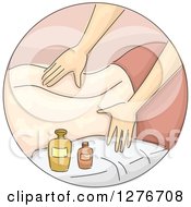 Clipart Of A Person Getting A Massage At A Spa Royalty Free Vector Illustration