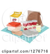 Poster, Art Print Of Picnic With Takeout Containers