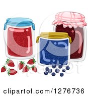 Poster, Art Print Of Jars Of Fruit Jams